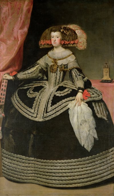 オーストリアのマリアアナ女王（1634-96）c。 1652年 作： Diego Velázquez